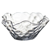 Pam Clear Dimpled Bowl with Wavy Top, Large