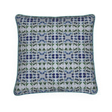 Blue Posey Throw Pillow