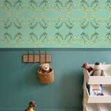 Antonia Wallpaper (Green & Citron)