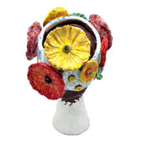 Ceramic Head Vase, Flowers