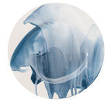 Splash, Ceramic Dinner Plate Blue and White, Set of 4