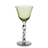 Adriana Wine Glass, Green, Set of 4