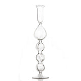 Clear Glass Candlestick with Teardrop