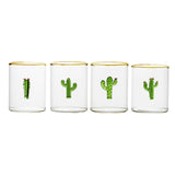 Aztec Tumbler, Cactus, Set of 4