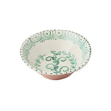 Casa Nuno Green and White Medium Bowl