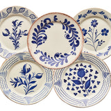 Casa Nuno Dinner Plate Group, Blue/White, Assorted Set/10