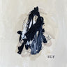 black and white and cream paper painting